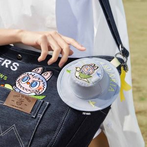 Borsa Messenger in Denim Labubu – Serie Fall In Wild