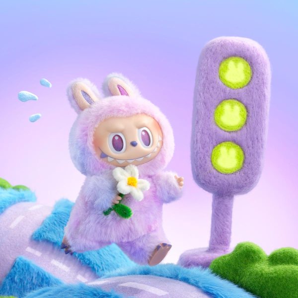 Peluche Labubu Biginto Energy – Degradé Blu/Rosa/Viola - Immagine di 3