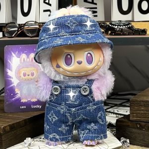 Completo Denim Urban Kawaii per Labubu – Streetwear con Personalità