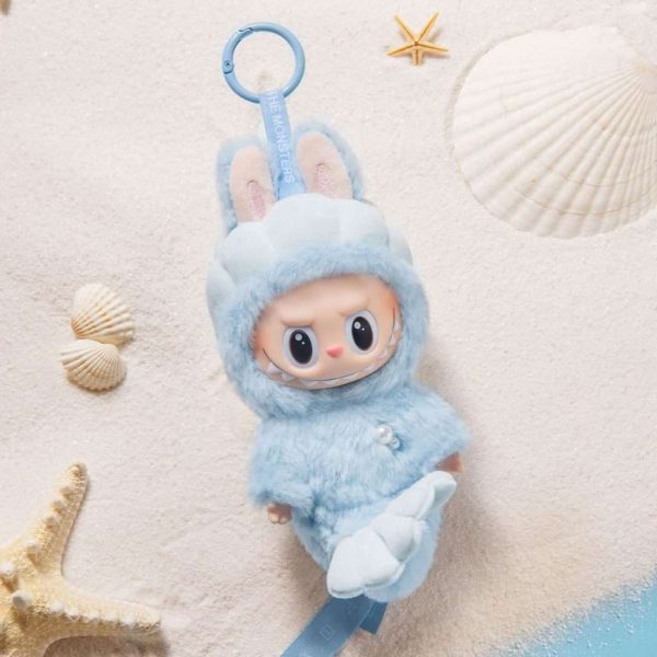 Labubu Hide & Seek Azzurro Conchiglia – Peluche Kawaii Edizione Esclusiva Singapore - Immagine di 3