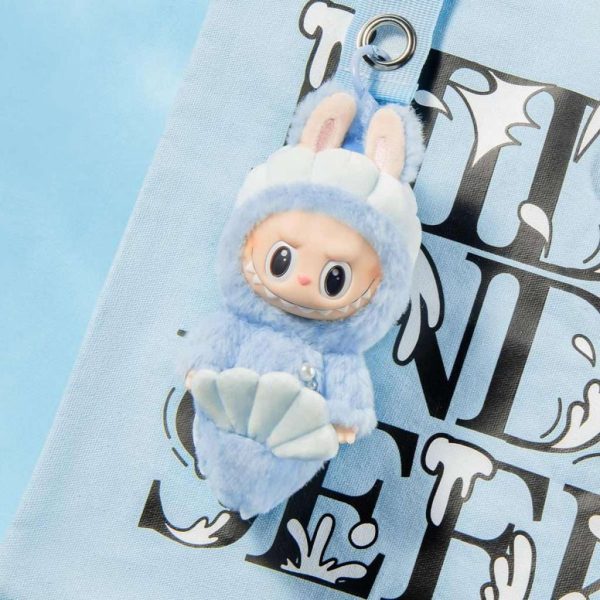 Labubu Hide & Seek Azzurro Conchiglia – Peluche Kawaii Edizione Esclusiva Singapore - Immagine di 2