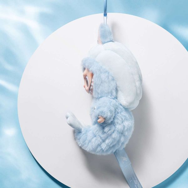 Labubu Hide & Seek Azzurro Conchiglia – Peluche Kawaii Edizione Esclusiva Singapore - Immagine di 4