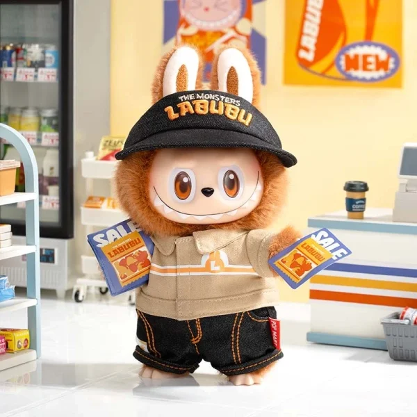 Labubu Wacky Mart – Peluche Kawaii Marrone Edizione Supermercato Collezionabile - Immagine di 2