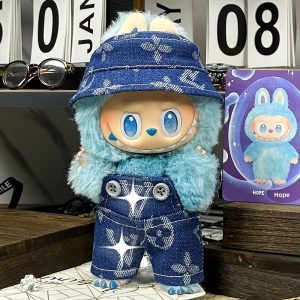 Completo Denim Blu Scuro per Labubu – Stile Galattico e Carisma Kawaii