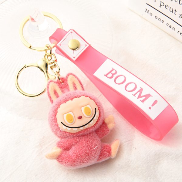 Portachiavi Peluche Labubu – Accessorio Kawaii Colorato da Collezione - Immagine di 3