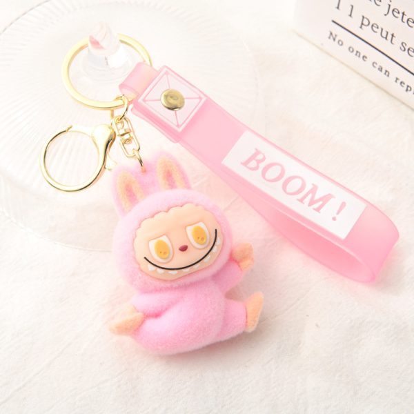 Portachiavi Peluche Labubu – Accessorio Kawaii Colorato da Collezione - Immagine di 4
