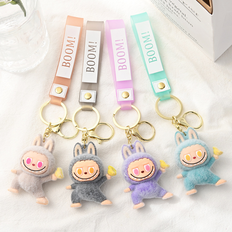 Portachiavi Peluche Labubu – Accessorio Kawaii da Collezione con Dettaglio “BOOM!”