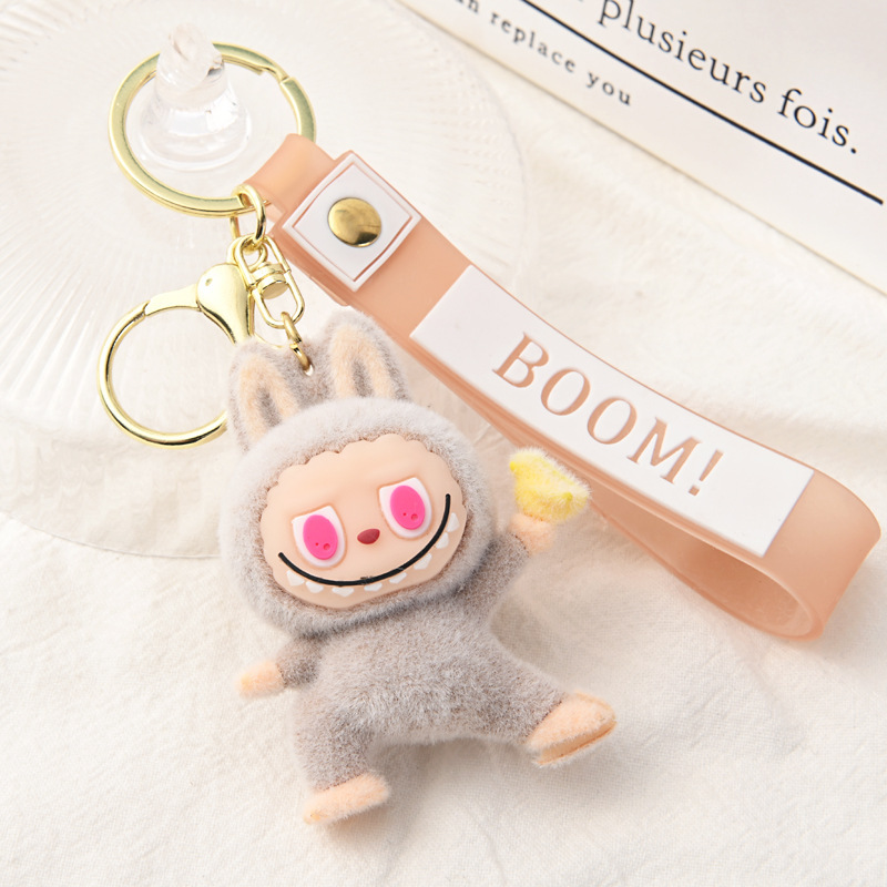 Portachiavi Peluche Labubu – Accessorio Kawaii da Collezione con Dettaglio “BOOM!” - Immagine di 3