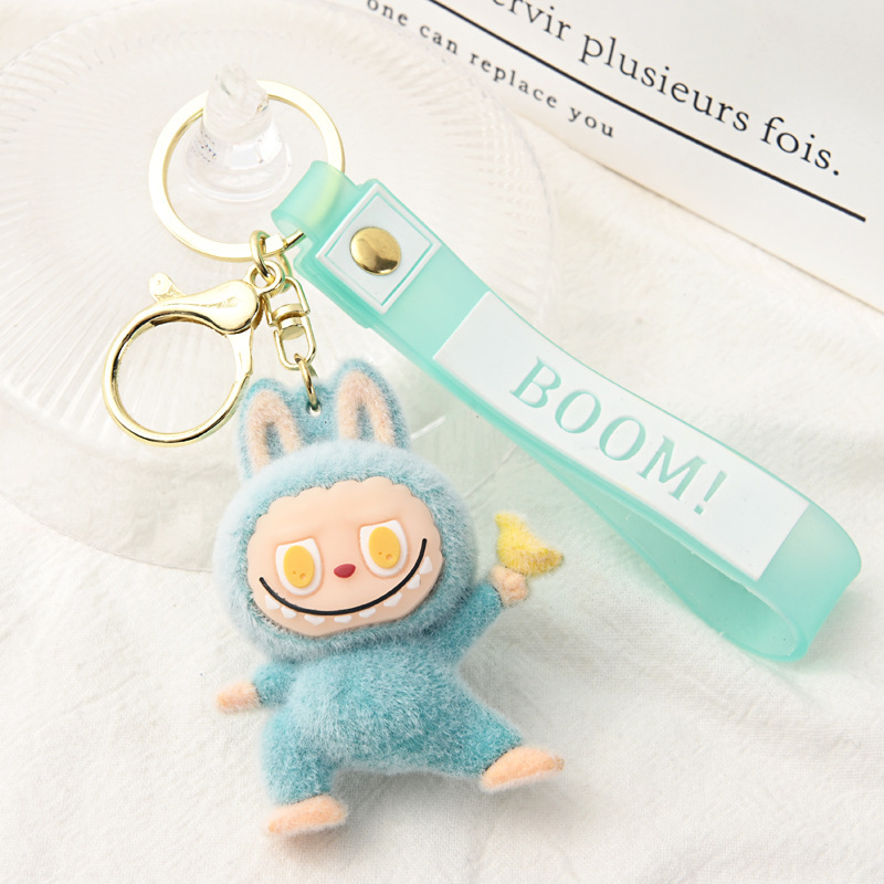 Portachiavi Peluche Labubu – Accessorio Kawaii da Collezione con Dettaglio “BOOM!” - Immagine di 5