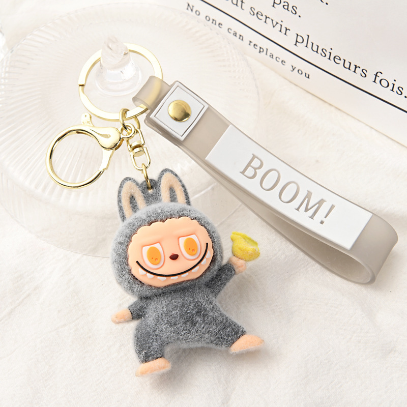 Portachiavi Peluche Labubu – Accessorio Kawaii da Collezione con Dettaglio “BOOM!” - Immagine di 2
