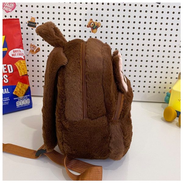 Zaino Peluche Labubu Marrone – Accessorio Kawaii da Collezione con Portachiavi - Immagine di 5