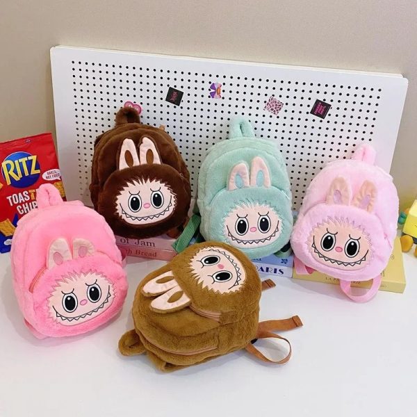 Zaino Peluche Labubu Coniglio Marrone – Accessorio Kawaii da Collezione - Immagine di 2