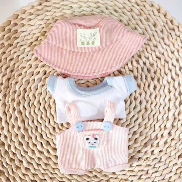 Labubu Completo Rosa Pastello – Edizione Kawaii con Orsetto e Cappello con Coniglietti - Immagine di 2
