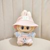 Labubu Completo Rosa Pastello – Edizione Kawaii con Orsetto e Cappello con Coniglietti
