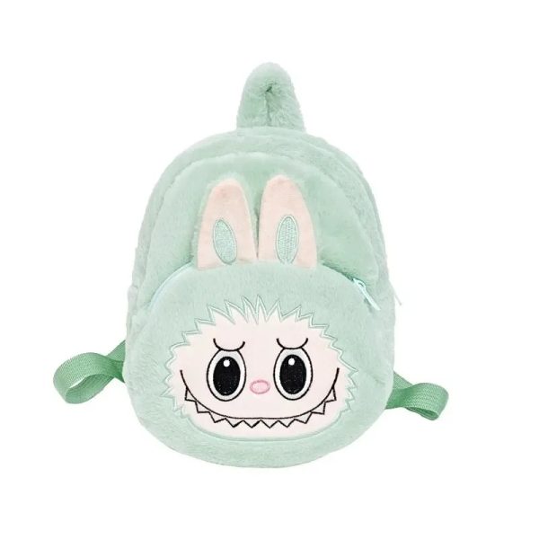 Zaino Peluche Labubu Coniglio Verde Menta – Accessorio Kawaii da Collezione