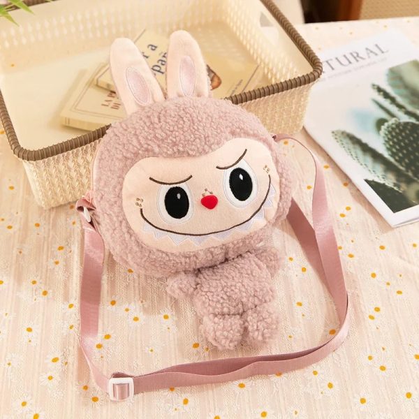 Borsa Peluche Labubu Coniglio Beige – Accessorio Kawaii da Collezione