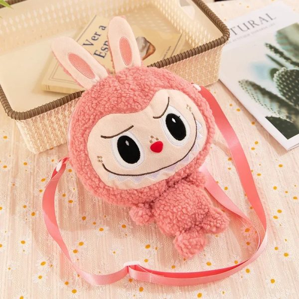 Borsa Peluche Labubu Coniglio Rosa – Accessorio Kawaii da Collezione