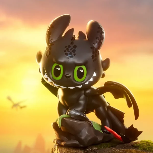 Figura da Collezione Sdentato – Drago Nero Kawaii di Dragon Trainer