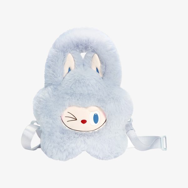 Borsa di Peluche Azzurra Kawaii – Zainetto Coniglietto Morbido e Adorabile