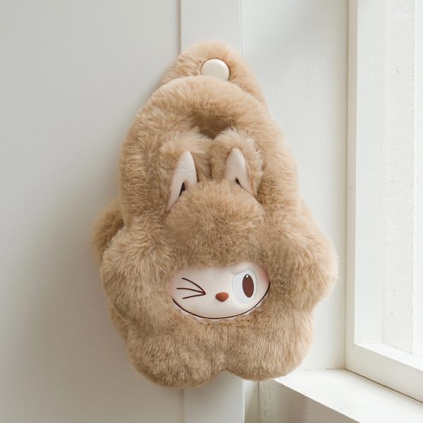 Borsa di Peluche Kawaii Marrone – Zainetto Coniglietto Morbido e Adorabile - Immagine di 4