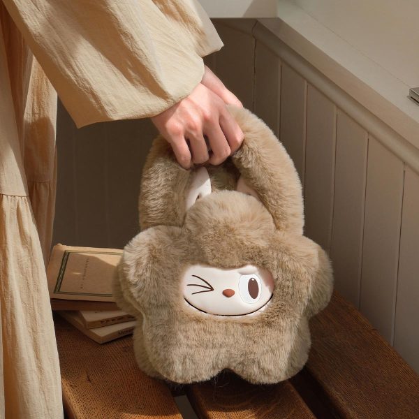 Borsa di Peluche Kawaii Marrone – Zainetto Coniglietto Morbido e Adorabile - Immagine di 3