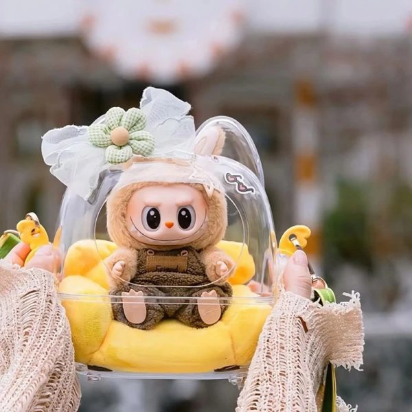 Borsa Trasparente Kawaii per Bambola Labubu – Zaino da Esposizione con Tracolla - Immagine di 4