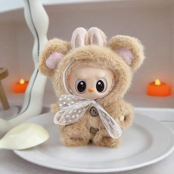 Abbigliamento Kawaii per Bambola 17 cm – Completo con Cappuccio Orsetto