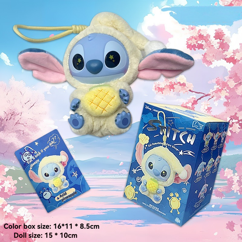Labubu × Stitch Eat Something Before Sleep – Collezione Blind Box da Collezione (Serie Completa o Singola) - Immagine di 4