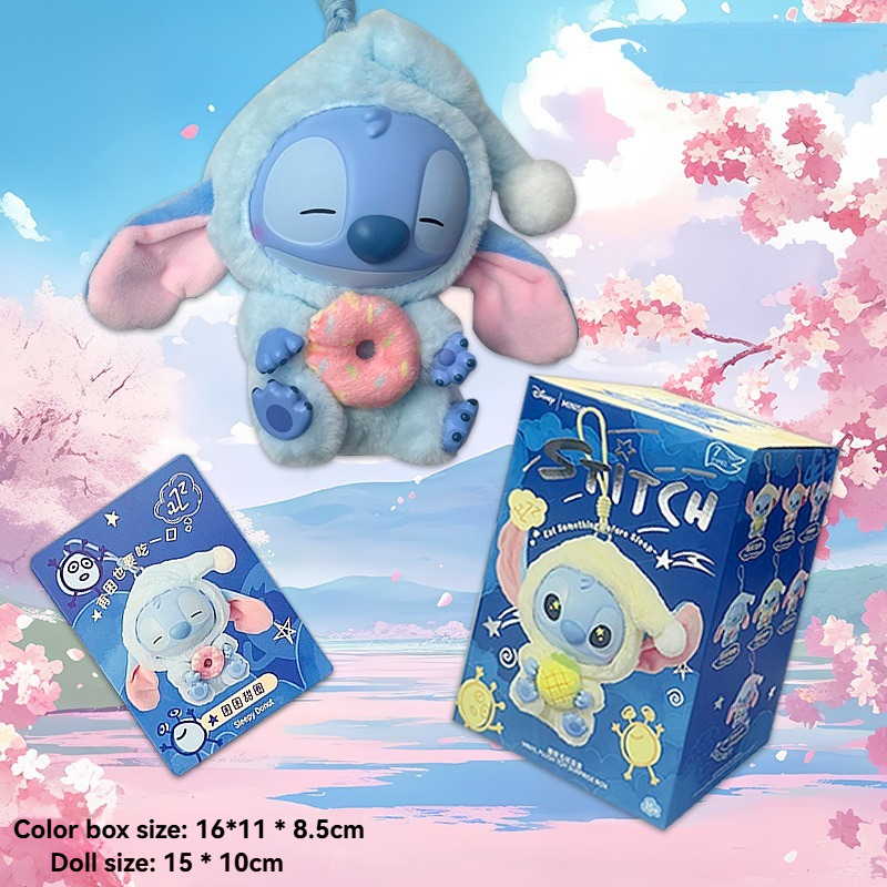 Labubu × Stitch Eat Something Before Sleep – Collezione Blind Box da Collezione (Serie Completa o Singola) - Immagine di 7