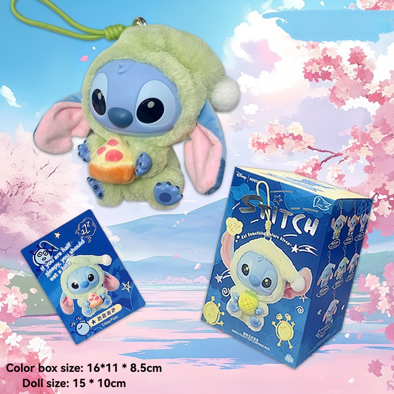 Labubu × Stitch Eat Something Before Sleep – Collezione Blind Box da Collezione (Serie Completa o Singola) - Immagine di 8