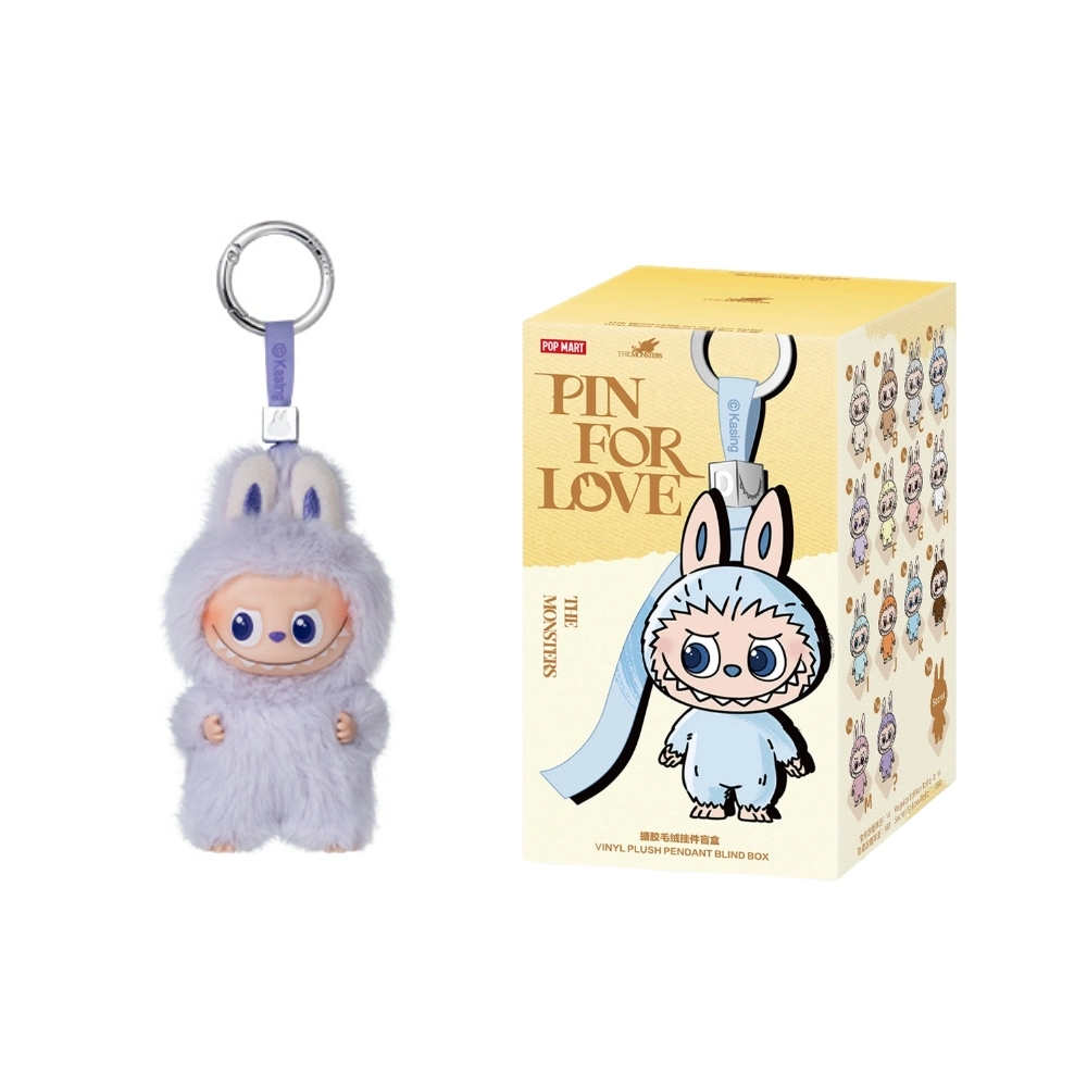 Peluche Labubu E - Pin For Love Series (Gruppo A–M) | Figurina esclusiva da collezione