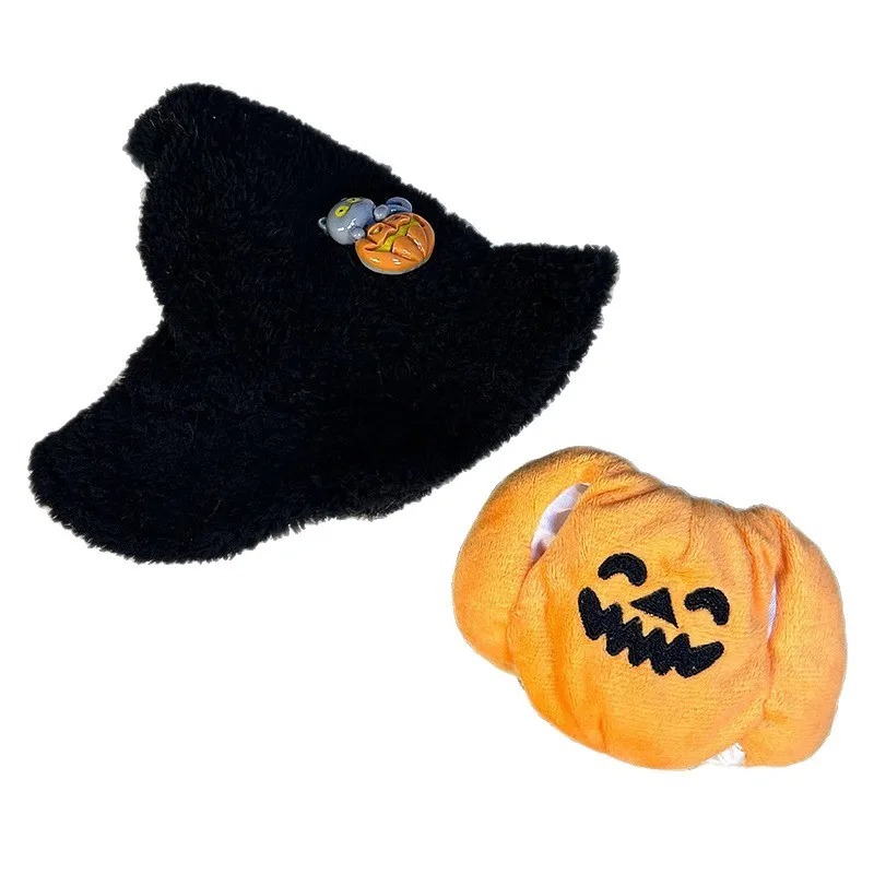 Costume Zucca Halloween per Labubu – Abito in Peluche da Collezione - Immagine di 3