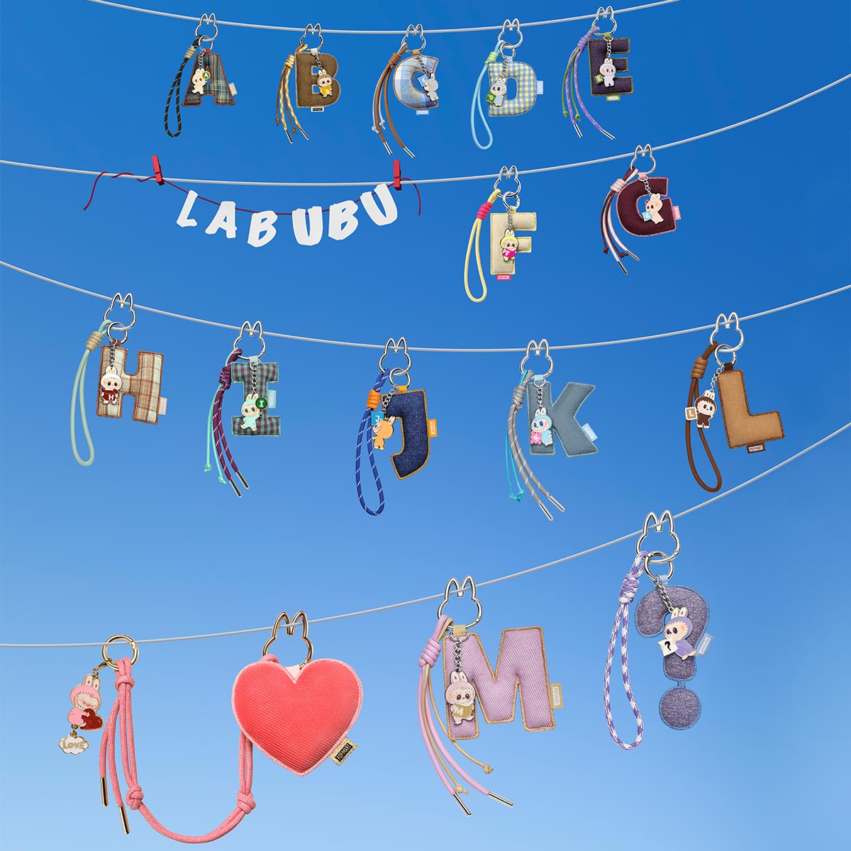 Labubu Letter Pendant “K” – Ciondolo Collezionabile Pin for Love Series - Immagine di 3